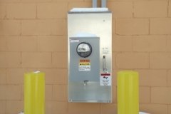 2308 Triple Phase Service w Protective Ballards